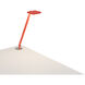 Focaccia Solo 16.75 inch 7.00 watt Matte Fire Red Desk Lamp Portable Light, Grommet Mount